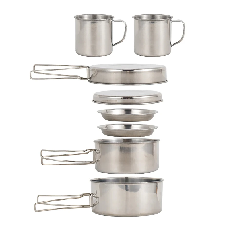 Camping Cooking Essentials - Ensemble de 8 ustensiles de cuisine