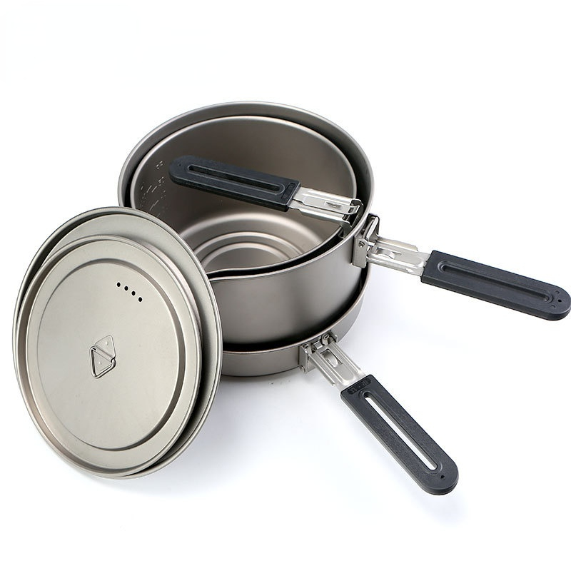 Camping Cooking Noodles - Poêle à frire en titane pur,