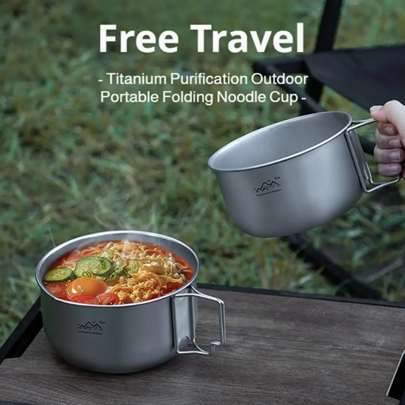 Camping Cooking Noodles - Pot de camping en titane ultraléger,