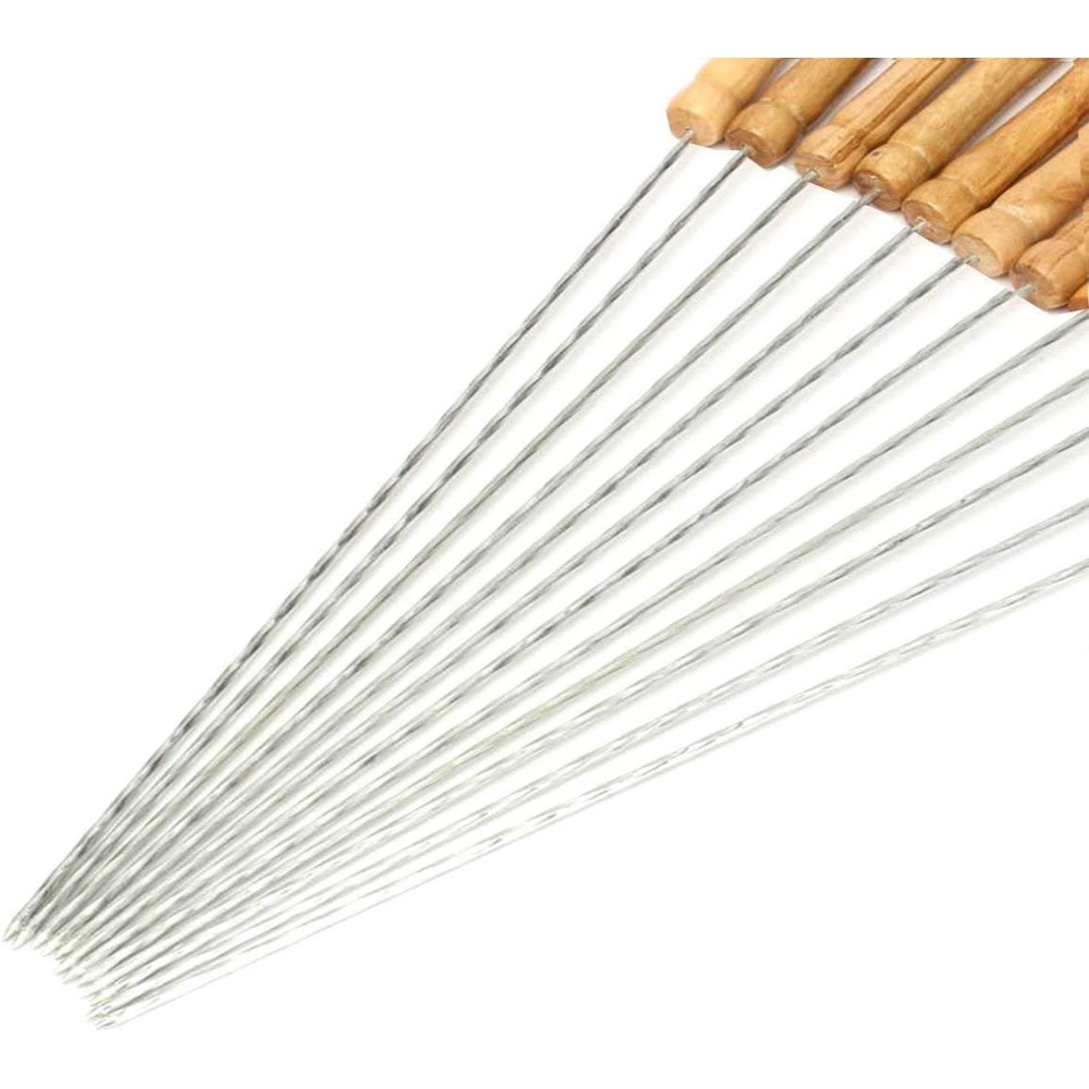 Camping Cooking Essentials - Brochettes de barbecue réutilisables pour grillades,