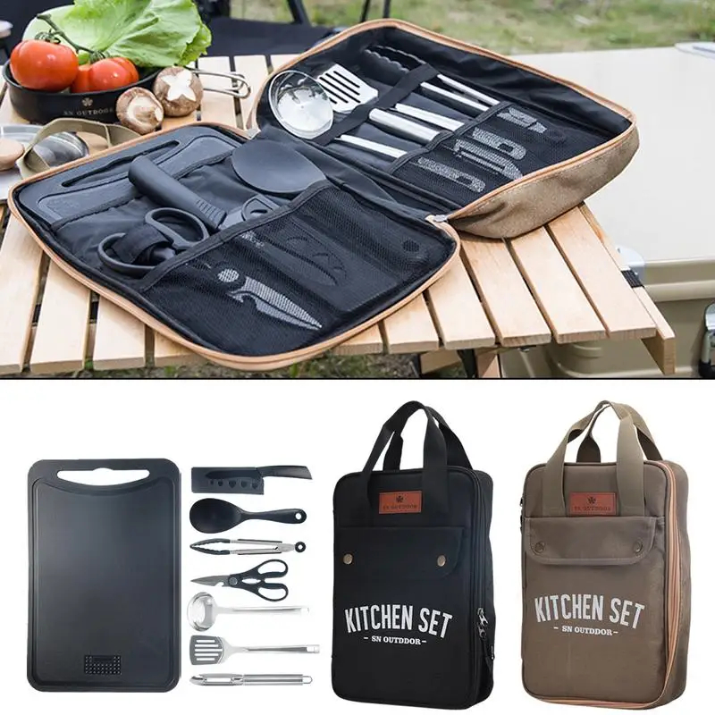 Camping Cooking Cutlery Set - Ensemble de 8 ustensiles de cuisine