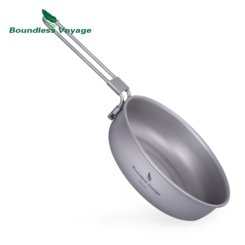 Camping Cooking Appliances - Poêle à frire en titane ultralégère,