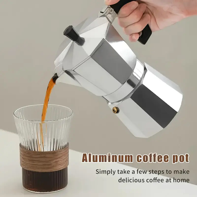 Camping Cooking Utensils - Cafetière Moka Classique en Aluminium 50-300ML