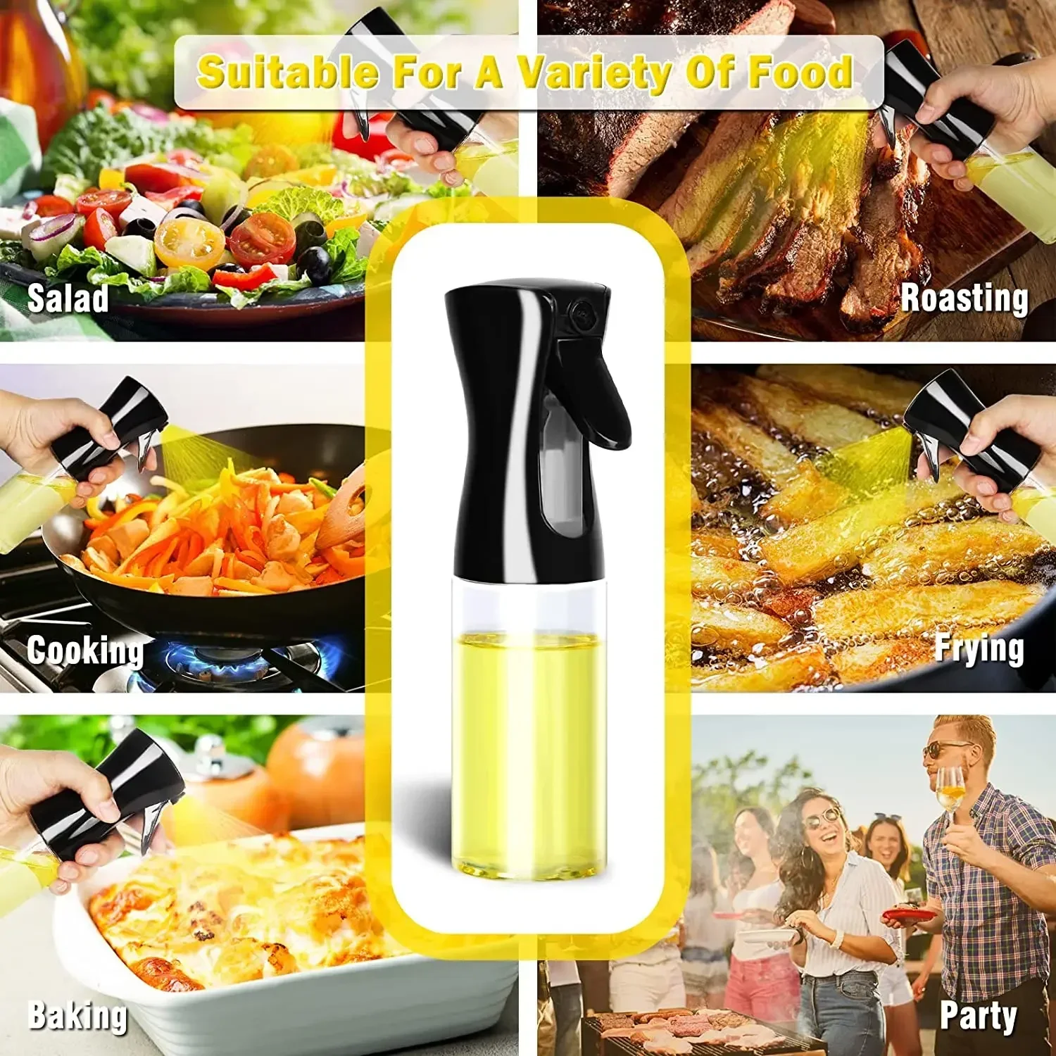 Camping Cooking Container - Bouteille de pulvérisation d'huile en plastique