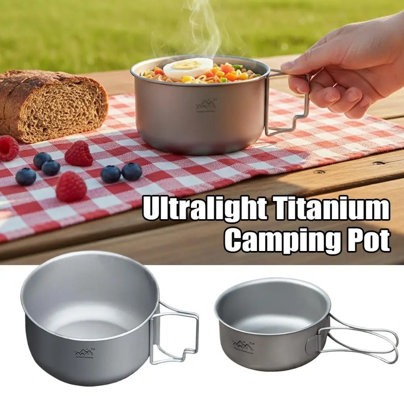 Camping Cooking Noodles - Pot de camping en titane ultraléger,