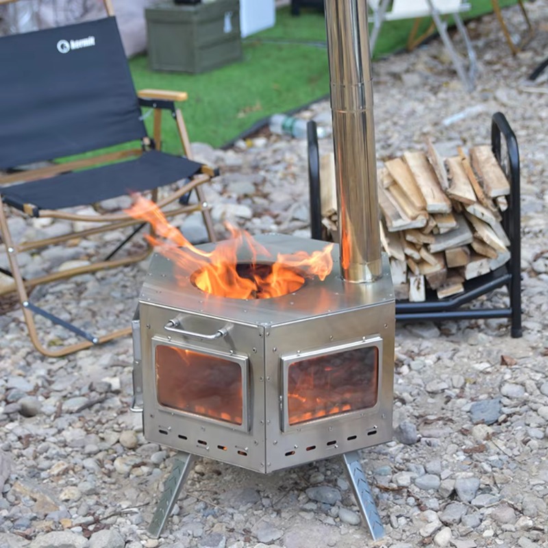 Camping Cooking - 【Populaire】Réchaud de camping hexagonal pliable multifonctionnel