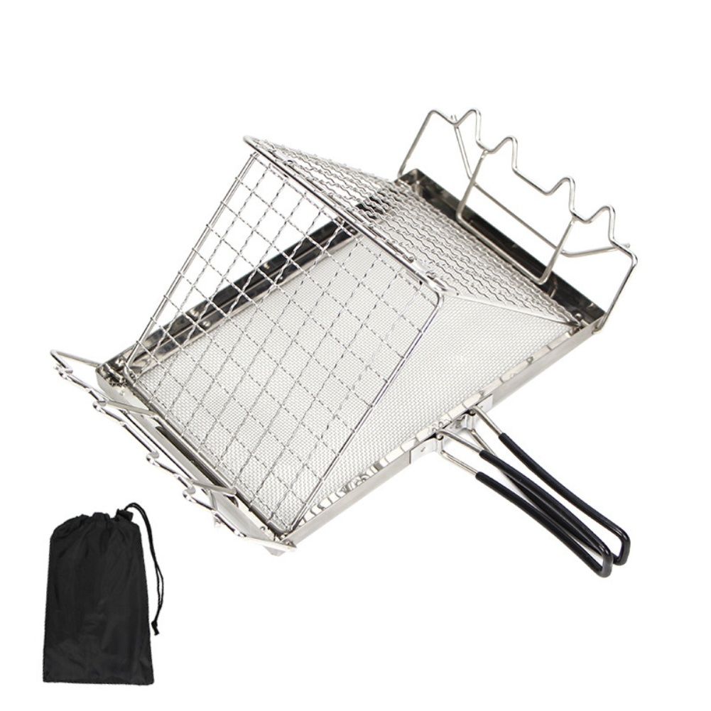 Camping Cooking Open Fire - Grille de cuisson en acier inoxydable