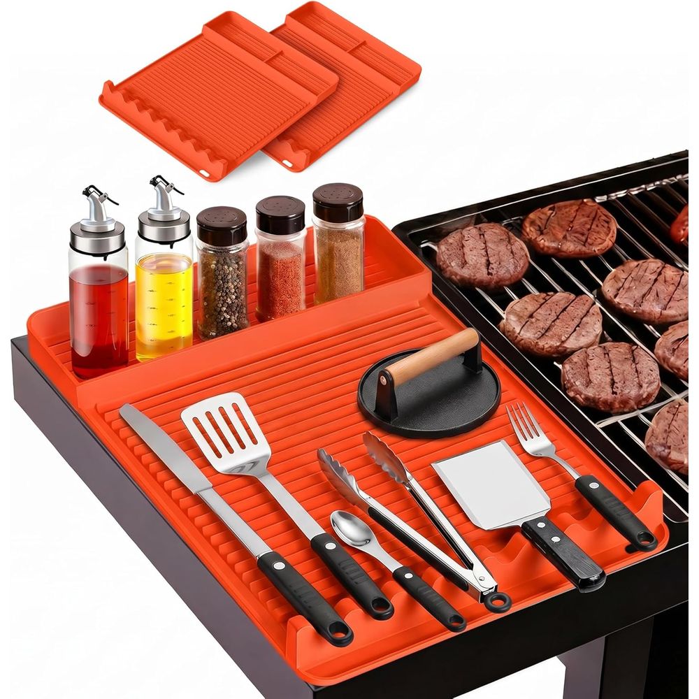 Camping Cooking - Tapis de barbecue en silicone résistant