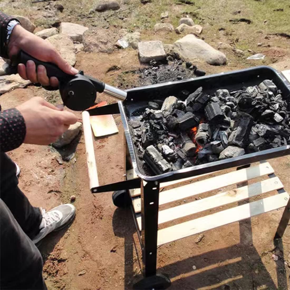 Souffleur de barbecue portable - Camping Cooking Essentials avis et prix