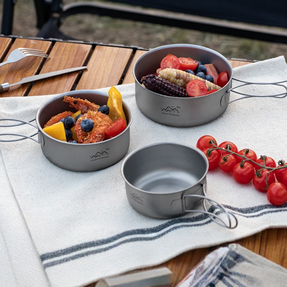 Pot de camping en titane ultra - Camping Cooking Noodles avis et prix