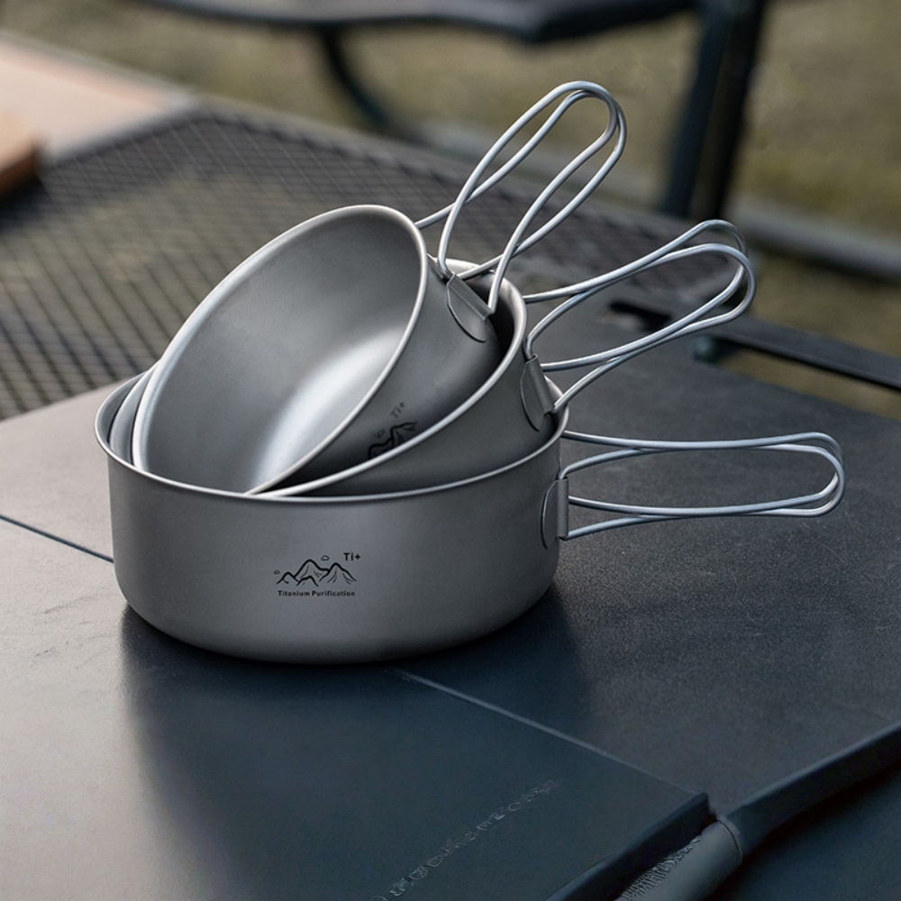 Pot de camping en titane ultra - Camping Cooking Noodles avis et prix