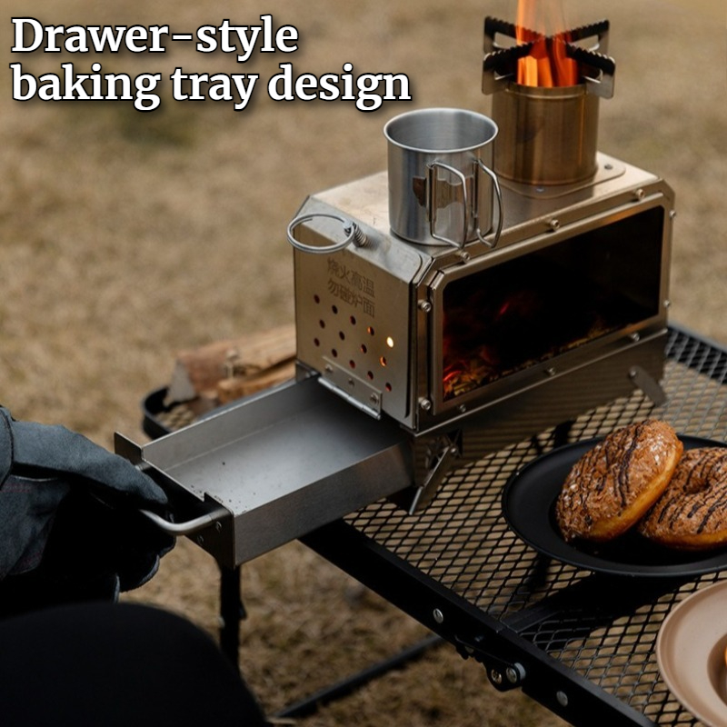 Poêle à bois carré en acier in - Camping Cooking avis et prix