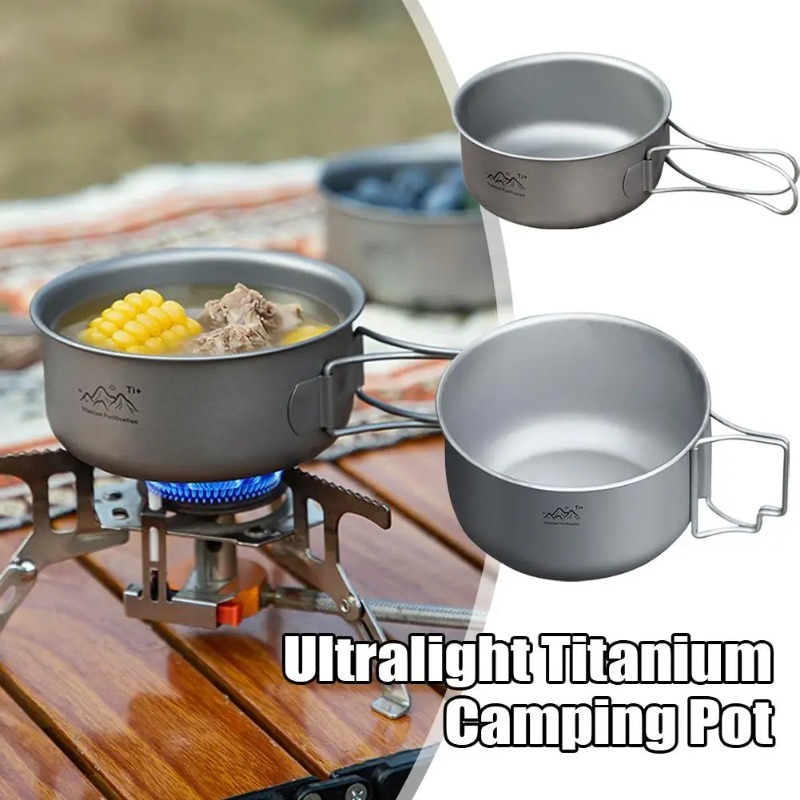 Pot de camping en titane ultra - Camping Cooking Noodles avis et prix