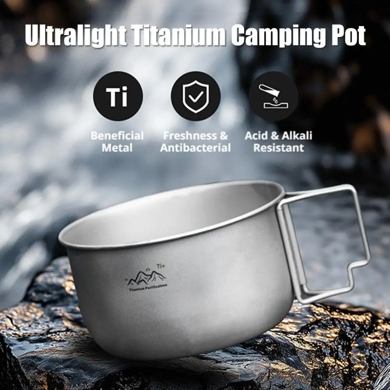 Pot de camping en titane ultra - Camping Cooking Noodles avis et prix