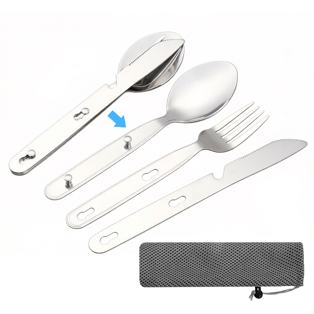 Ensemble de 3 couverts pliable - Camping Cooking Cutlery Set avis et prix