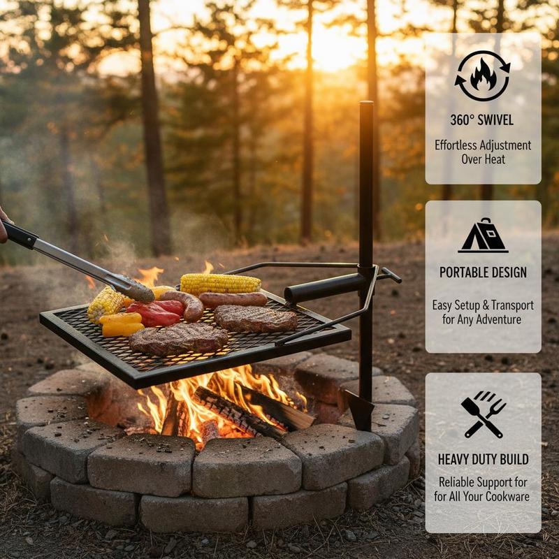 Grille de cuisson rotative de  - Camping Cooking Open Fire avis et prix