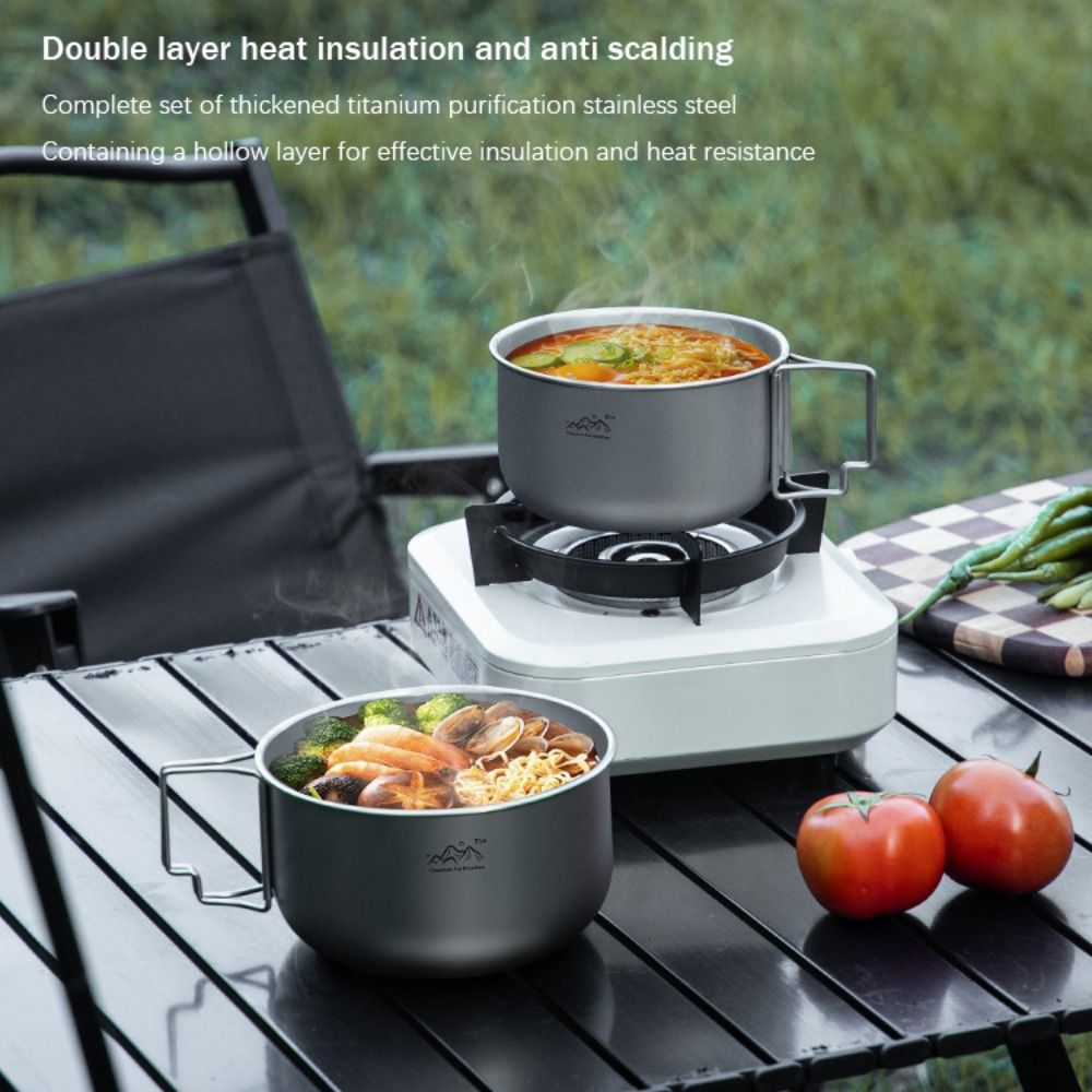 Pot de camping compact en alli - Camping Cooking Noodles avis et prix