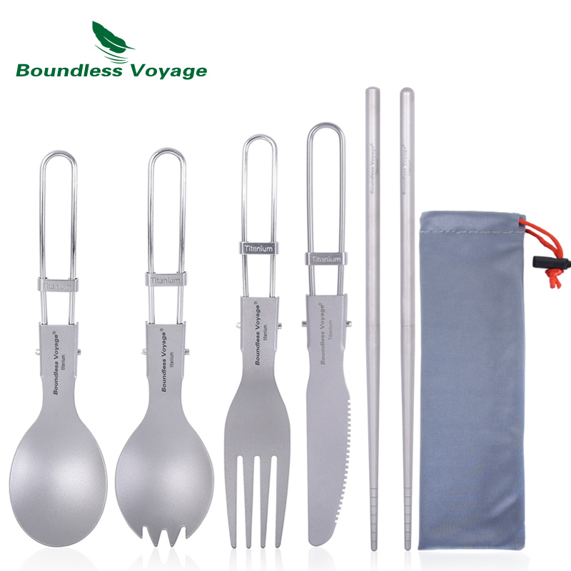 Couverts de Camping en titane, - Camping Cooking Cutlery Set avis et prix