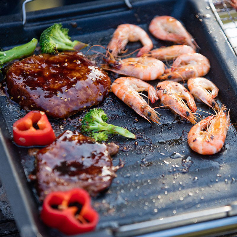 Poêle à griller carrée épaisse - Camping Cooking Appliances avis et prix