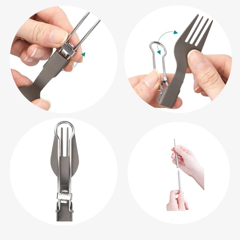 Ensemble d'ustensiles pliables - Camping Cooking Cutlery Set avis et prix