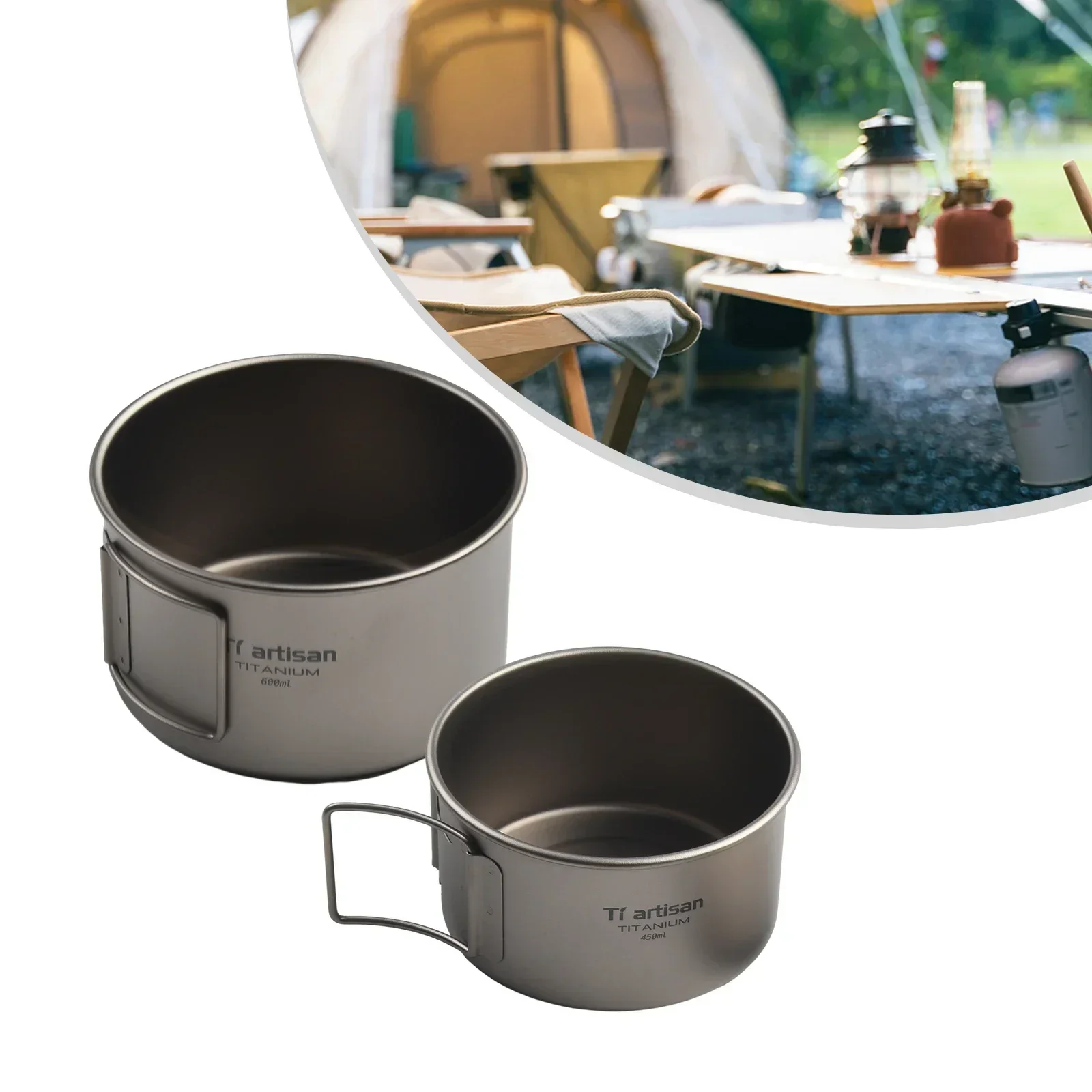 Filles en titane avec poignée  - Camping Cooking Container avis et prix