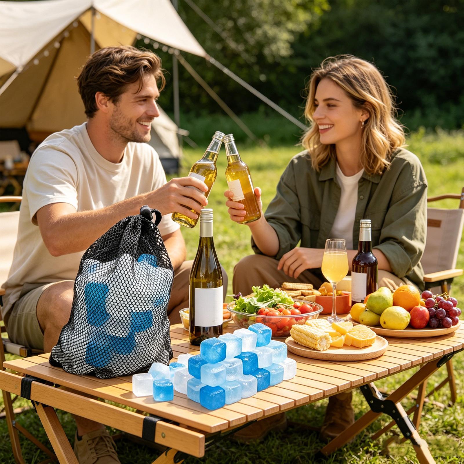 Lot de 100 glaçons réutilisabl - Camping Cooking Utensils avis et prix