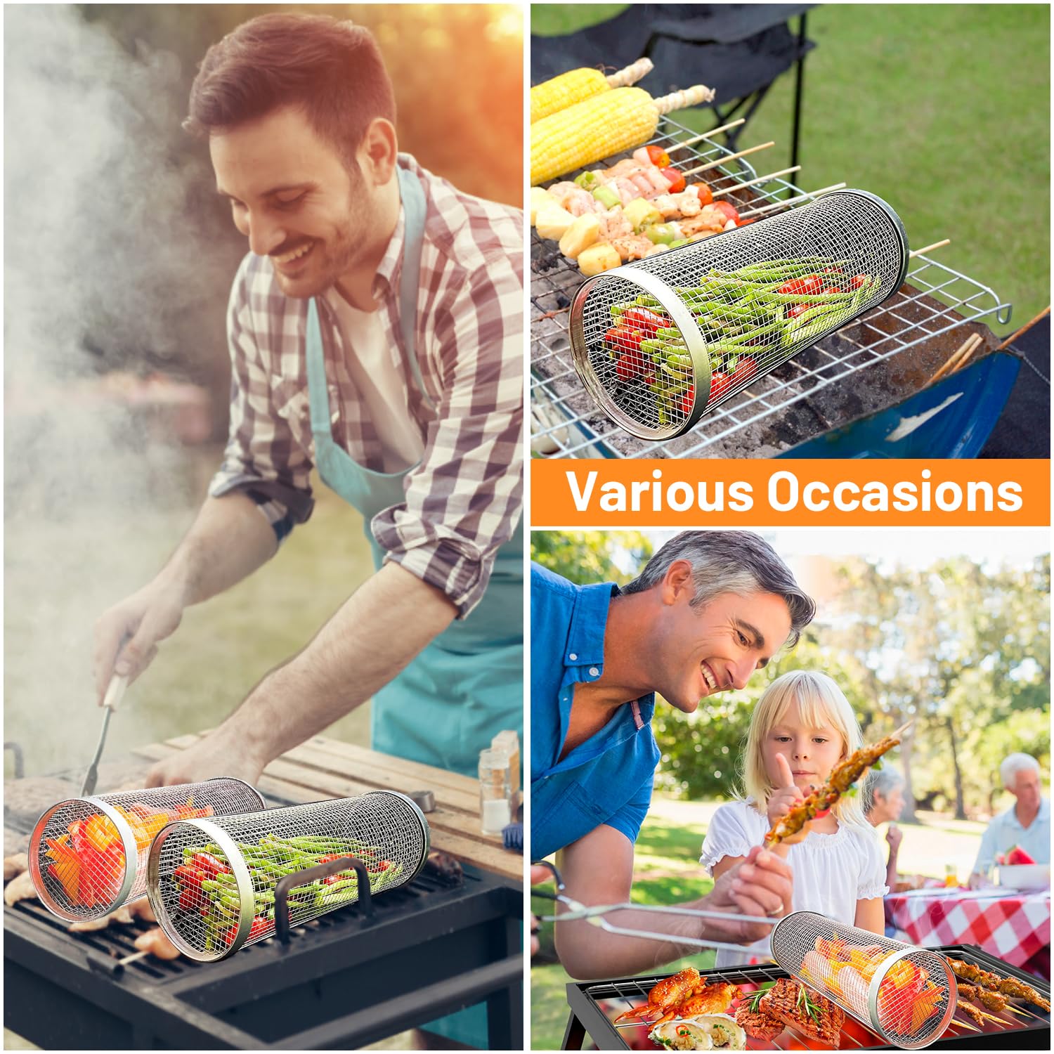 Paniers à grillades roulants p - Camping Cooking Essentials avis et prix