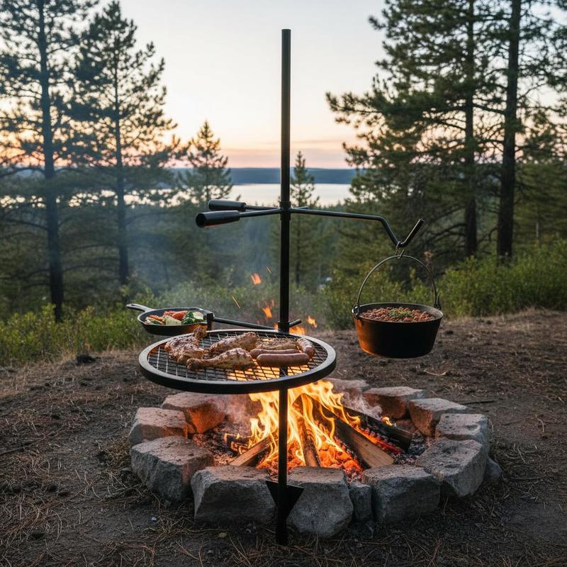 Grille de cuisson rotative 24x - Camping Cooking Open Fire avis et prix