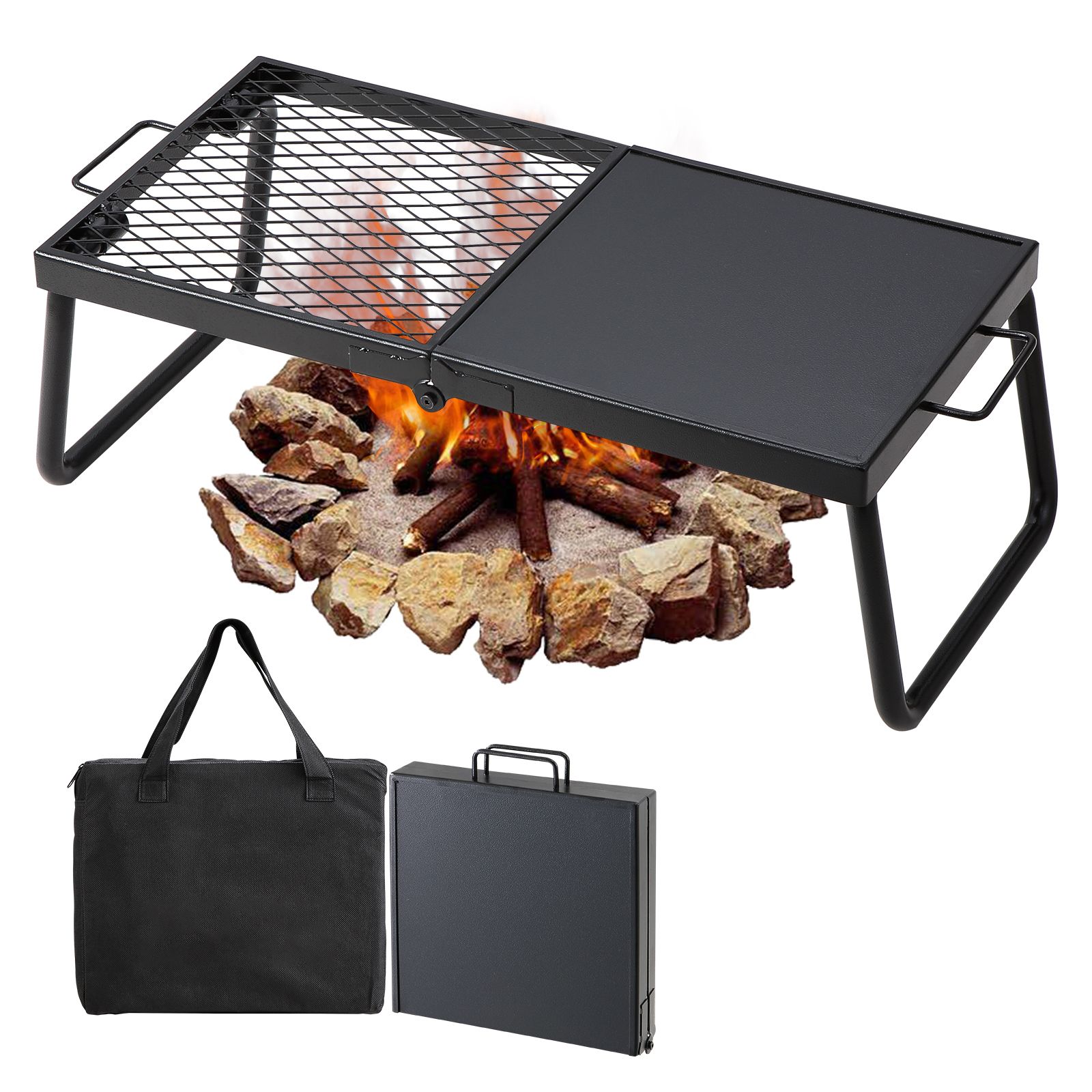 Grille de camping pliable, gri - Camping Cooking Open Fire avis et prix