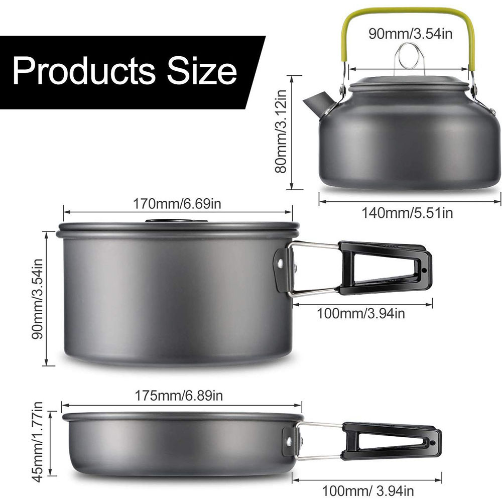 Ensemble de vaisselle de campi - Camping Outdoor Cooking Set avis et prix