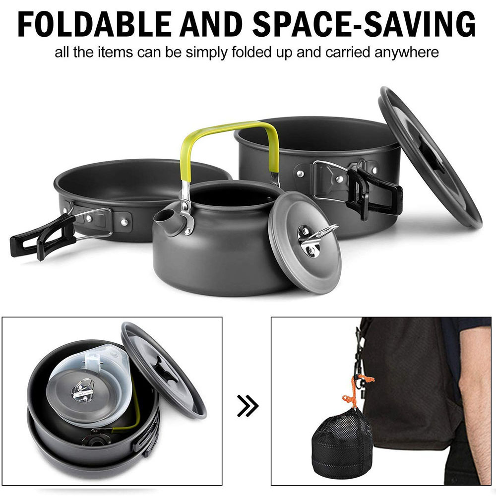 Ensemble de vaisselle de campi - Camping Outdoor Cooking Set avis et prix