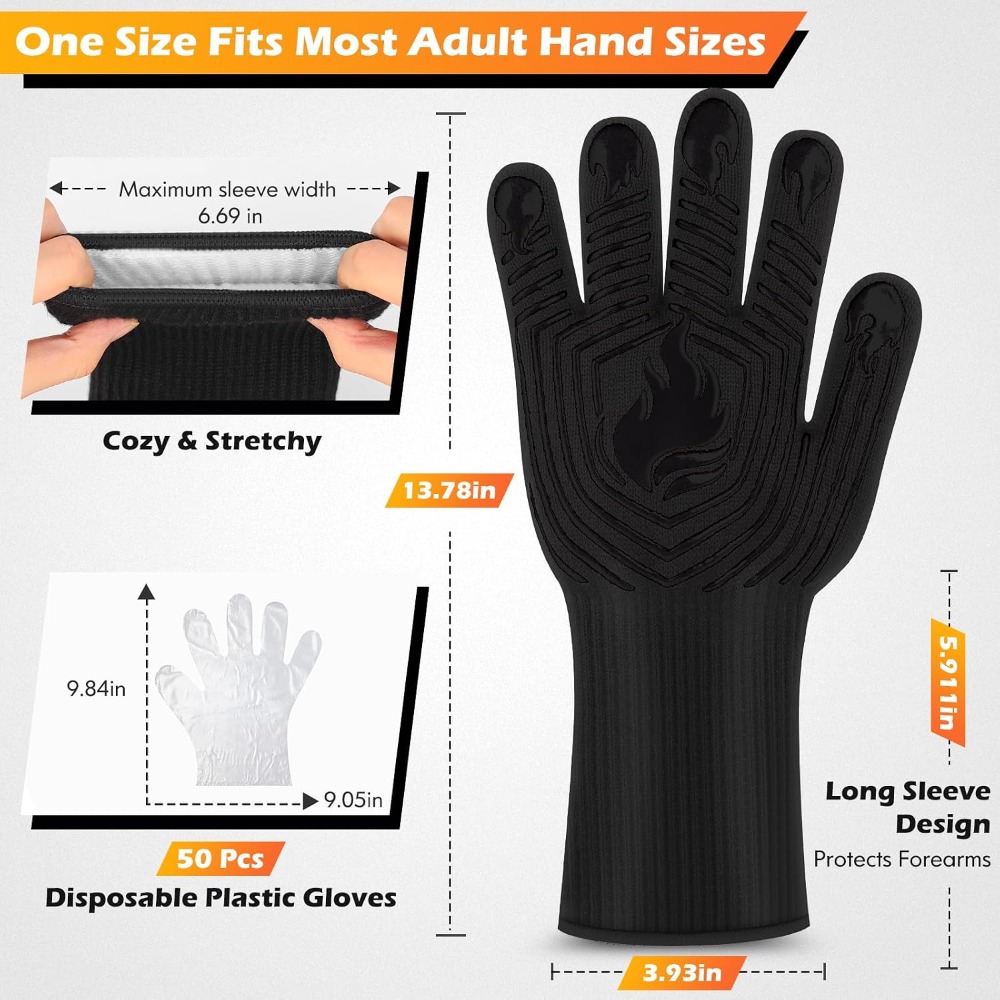Gants de barbecue, 1472 ° Gant - Camping Cooking avis et prix
